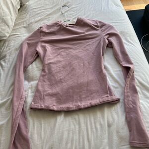 Skims Cotton Jersey Long Sleeve Pink